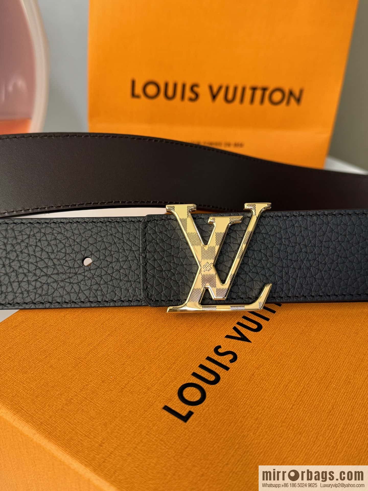 LV DamierLV Double Sided Belt 4.0mm m0458