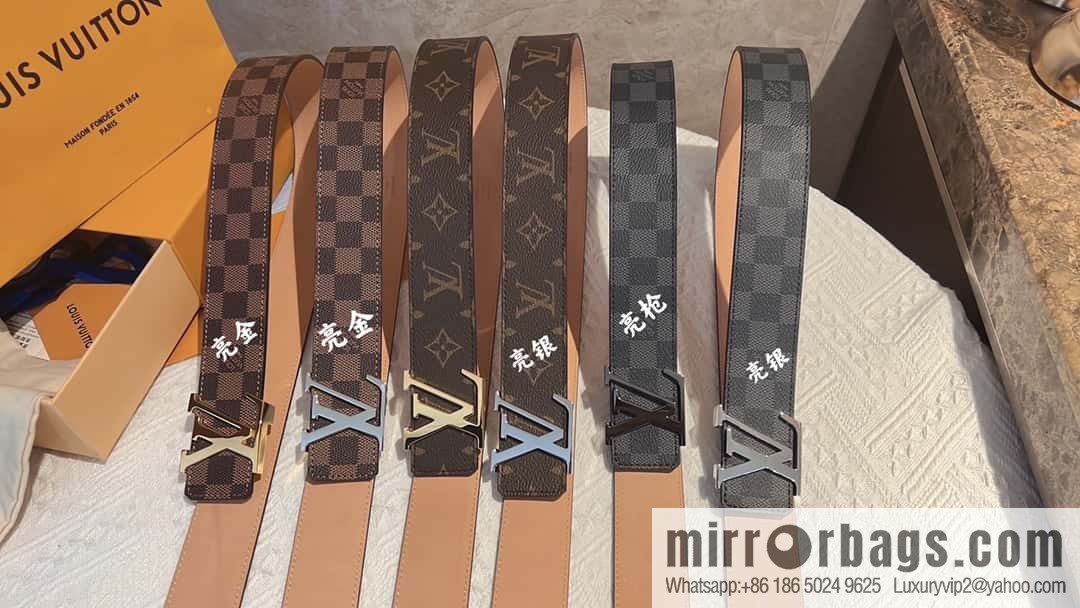 LV signature letter metal buckle belt M9808/M9608/M9610