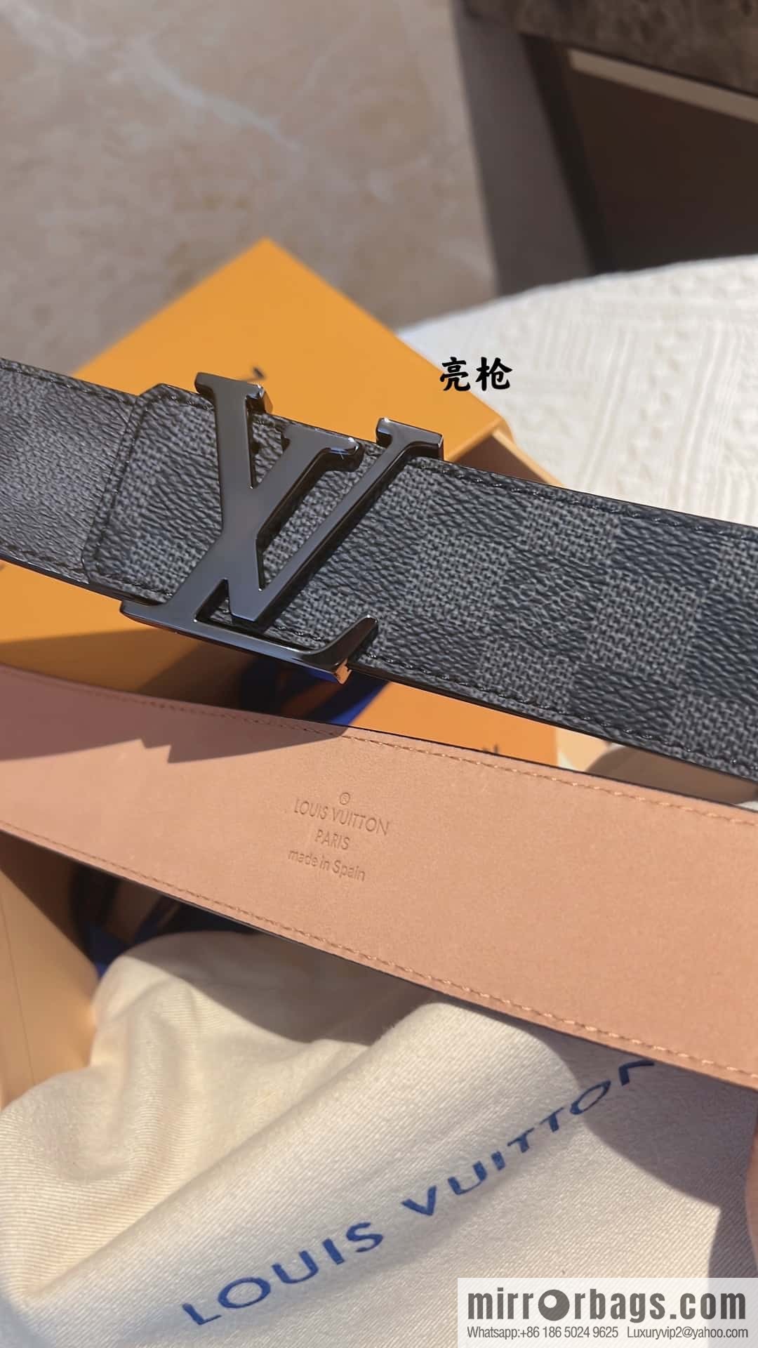 LV signature letter metal buckle belt M9808/M9608/M9610
