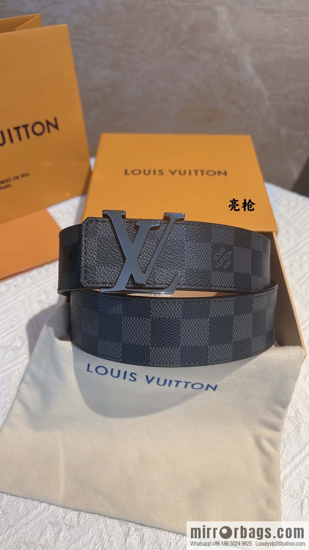 LV signature letter metal buckle belt M9808/M9608/M9610