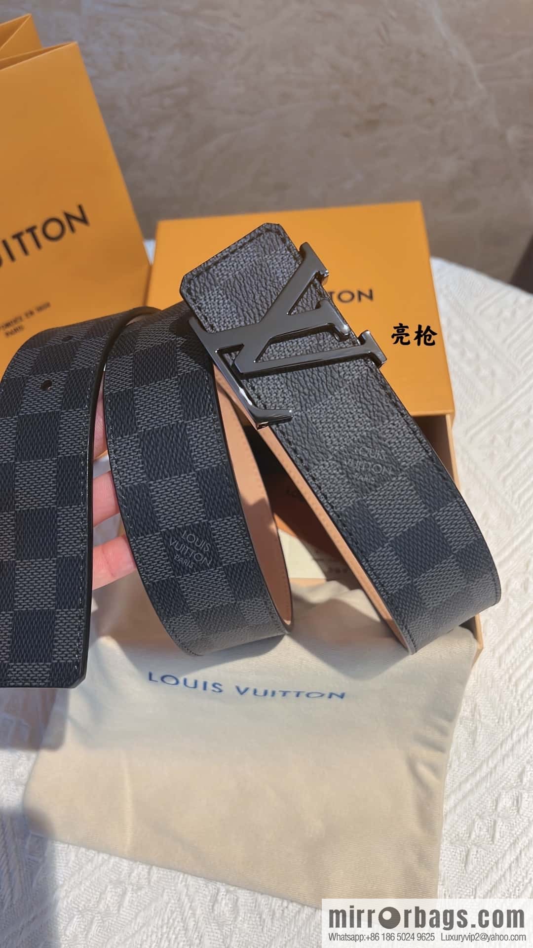 LV signature letter metal buckle belt M9808/M9608/M9610