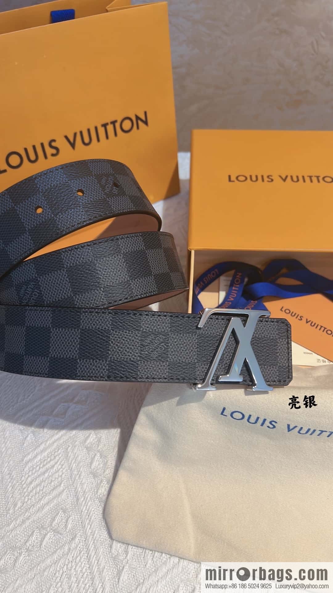 LV signature letter metal buckle belt M9808/M9608/M9610