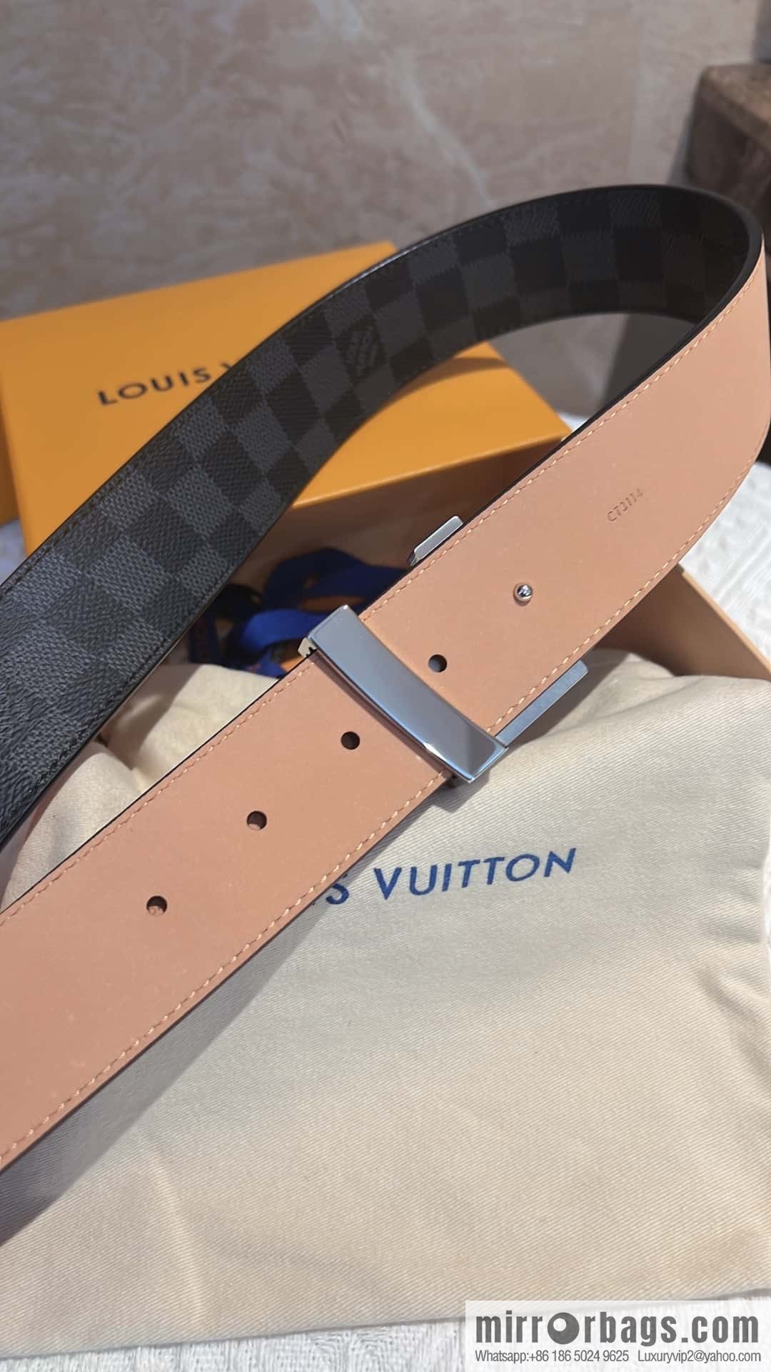 LV signature letter metal buckle belt M9808/M9608/M9610