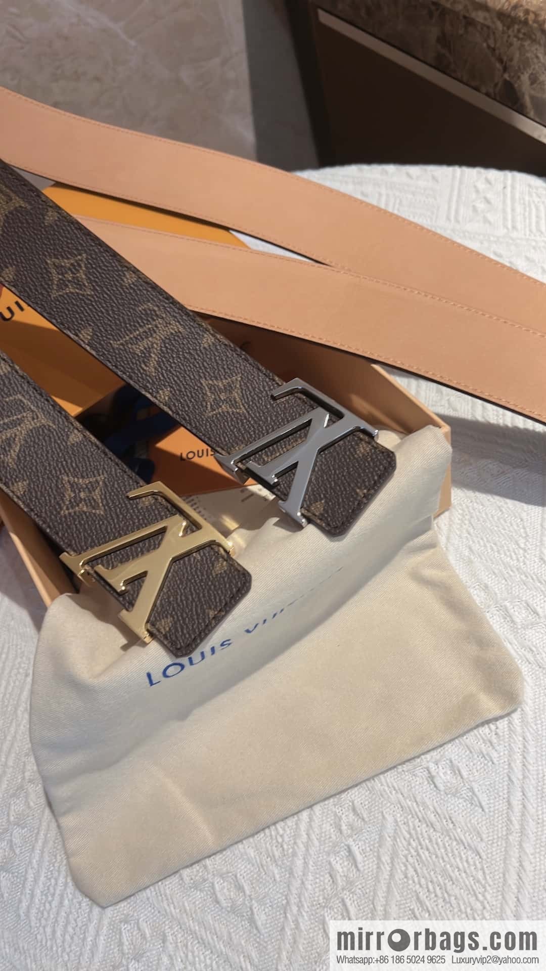 LV signature letter metal buckle belt M9808/M9608/M9610