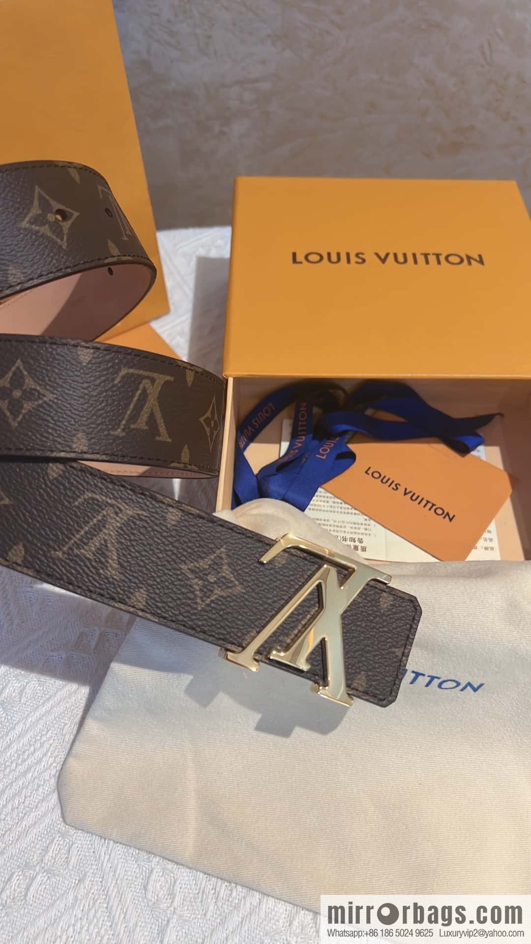 LV signature letter metal buckle belt M9808/M9608/M9610