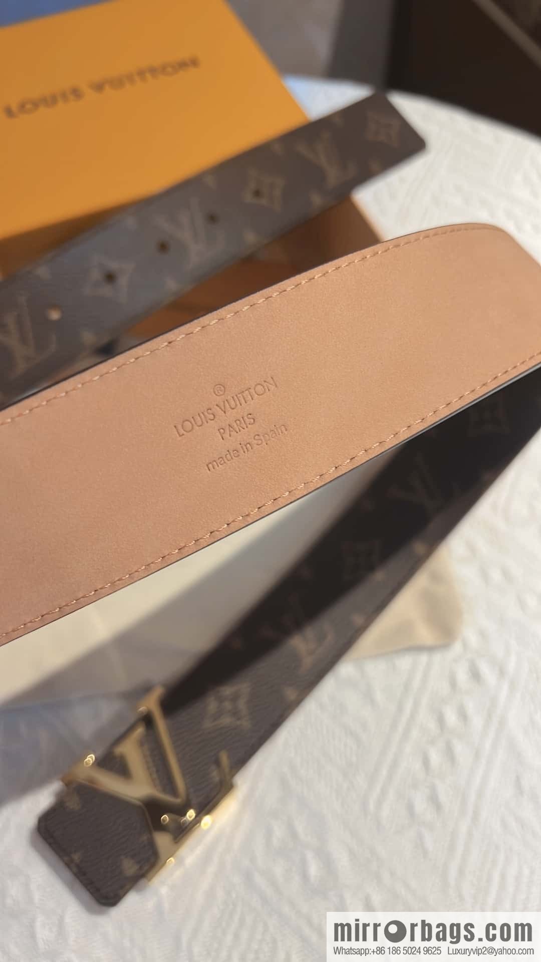LV signature letter metal buckle belt M9808/M9608/M9610