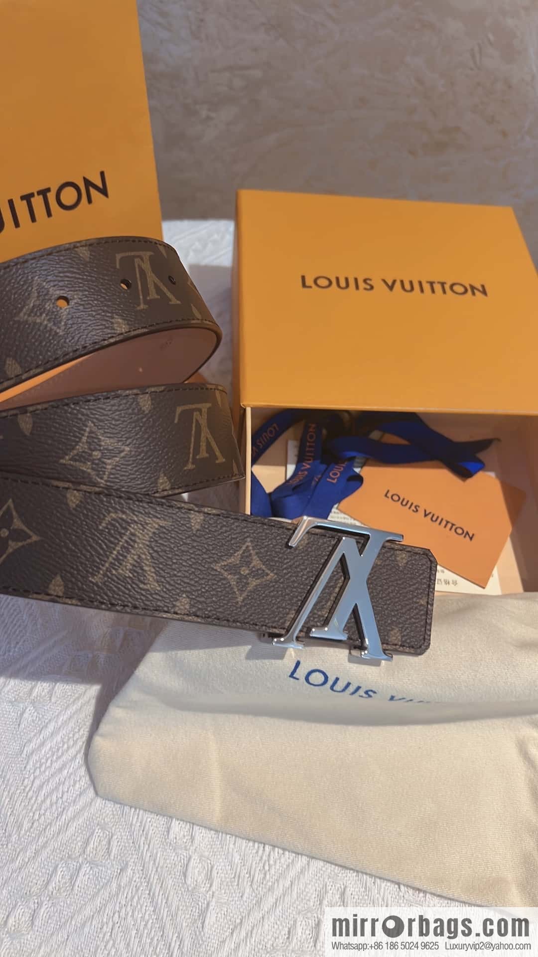 LV signature letter metal buckle belt M9808/M9608/M9610