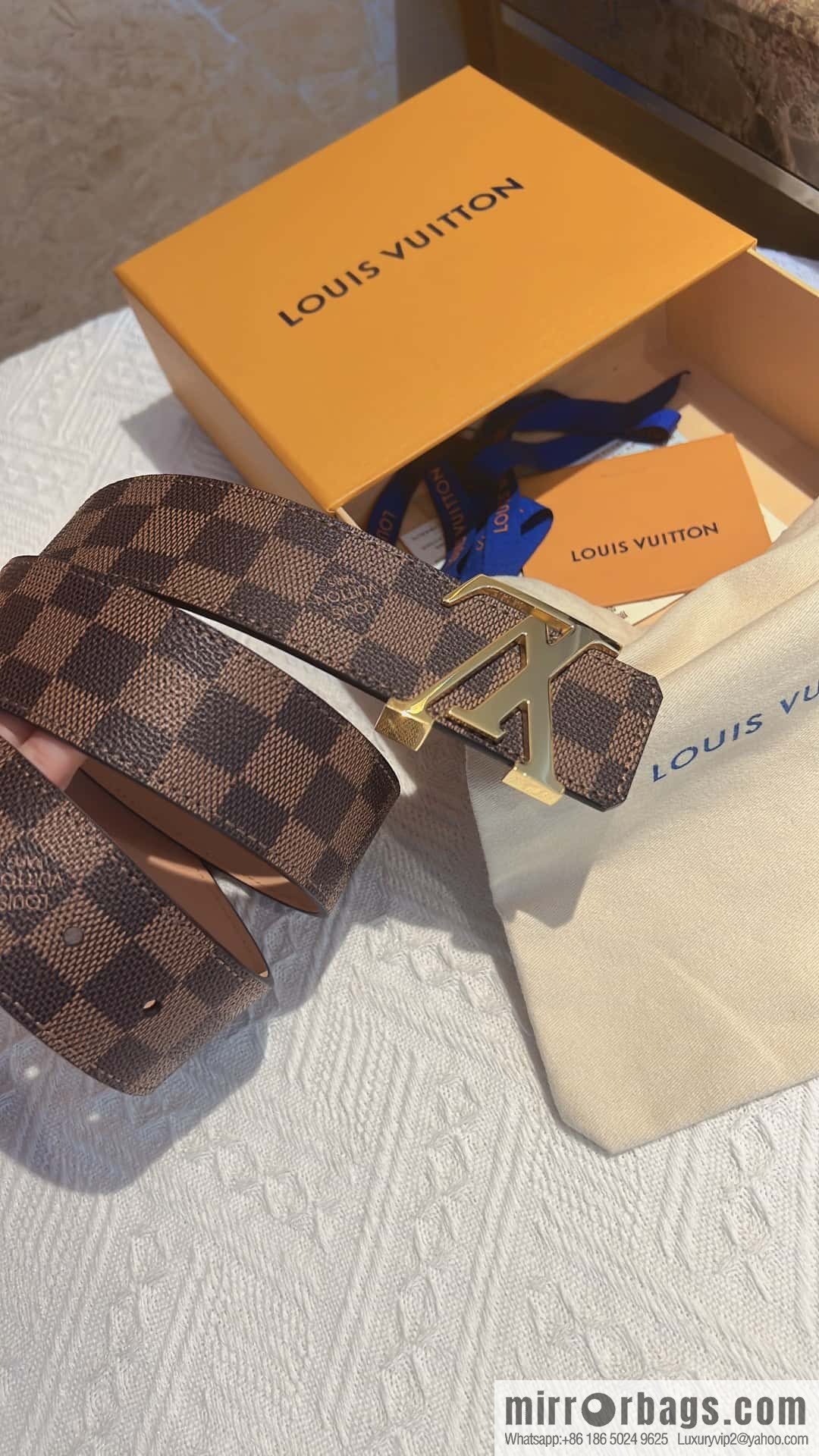 LV signature letter metal buckle belt M9808/M9608/M9610