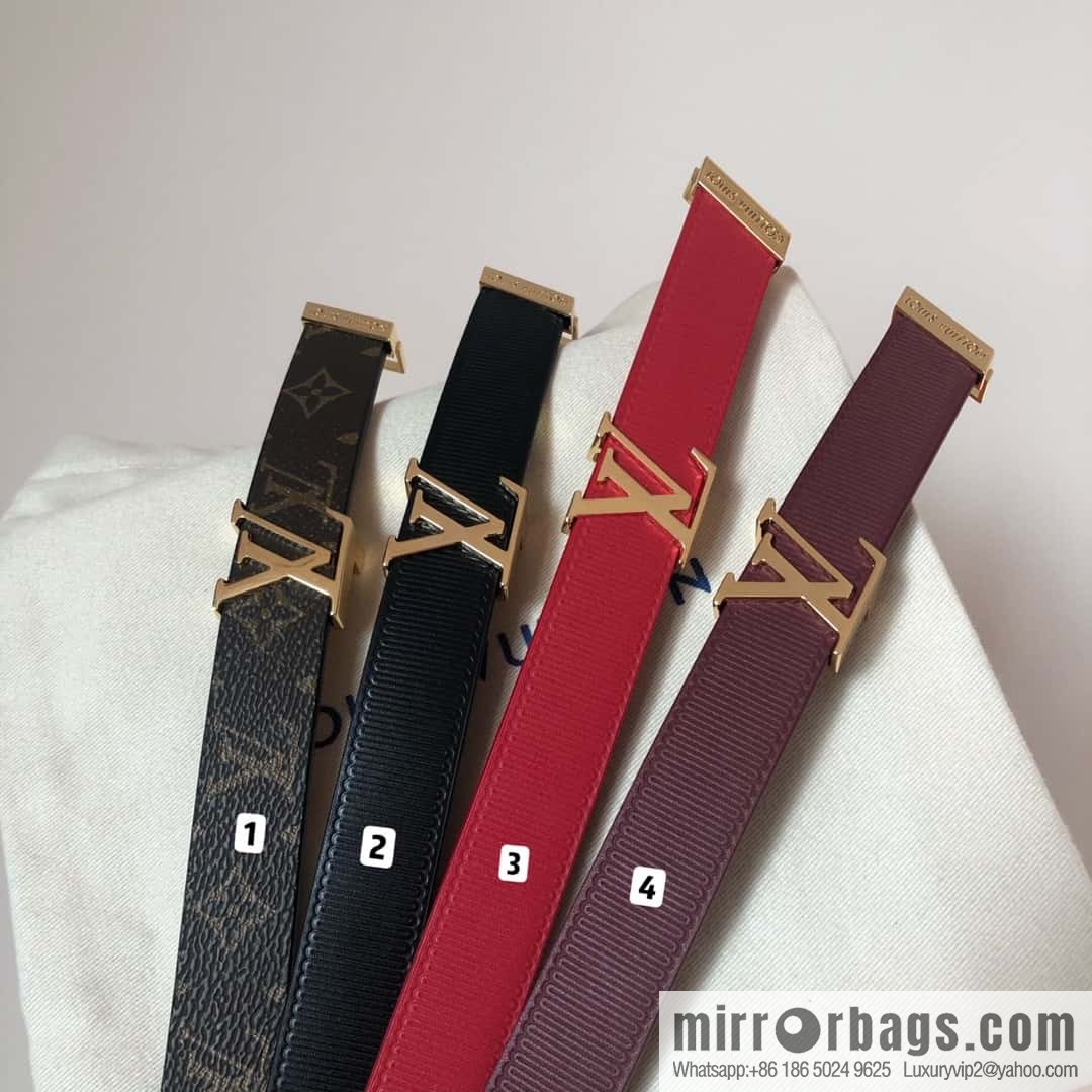 LV women's embossed calfskin belt 2.0CM