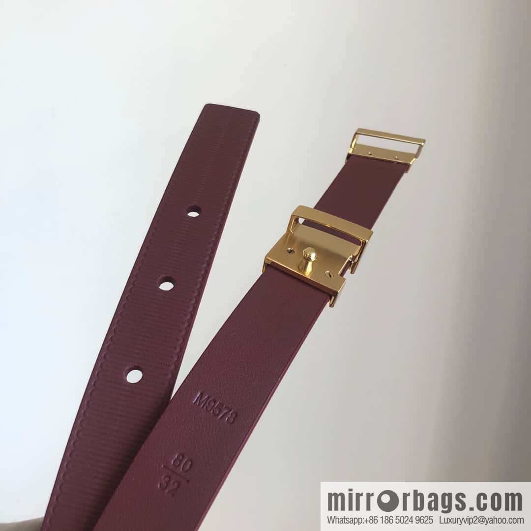 LV women's embossed calfskin belt 2.0CM