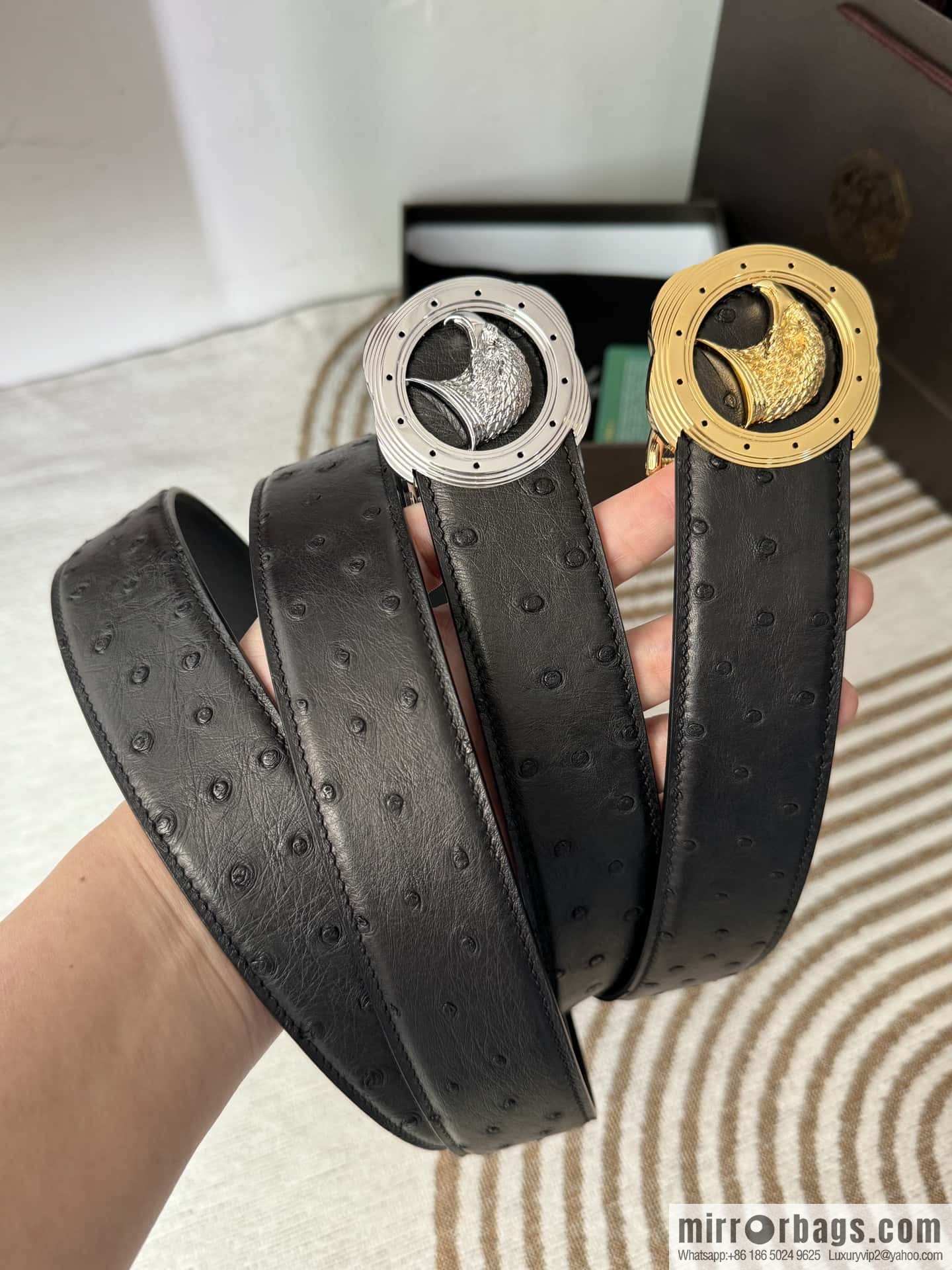 Stefano Ricci, South African ostrich leather belt