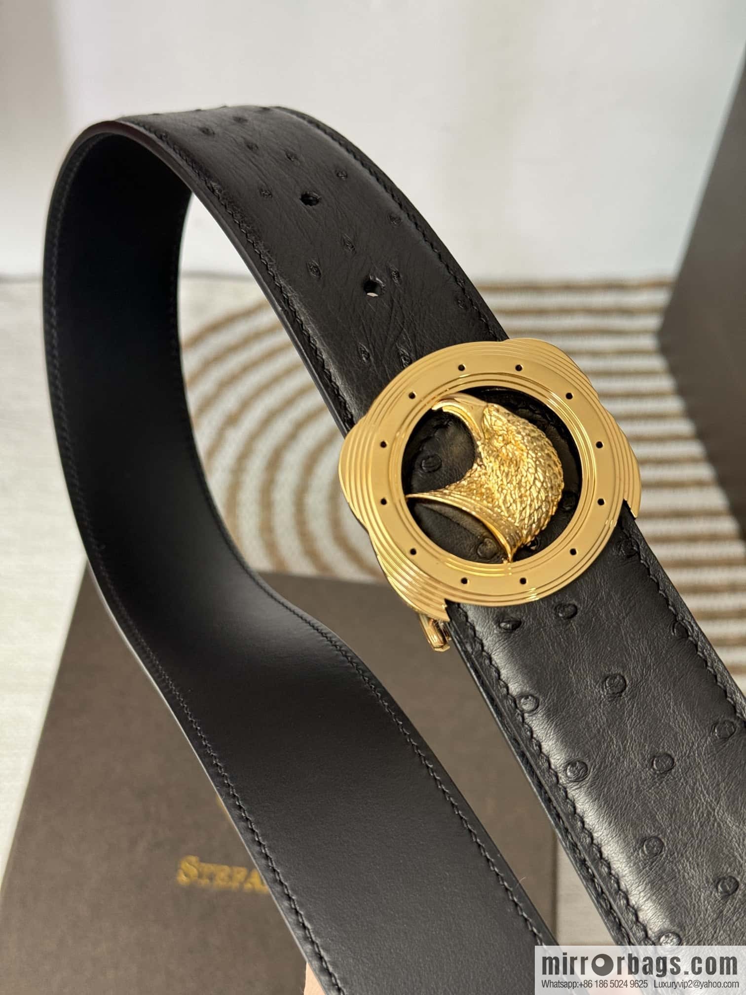 Stefano Ricci, South African ostrich leather belt
