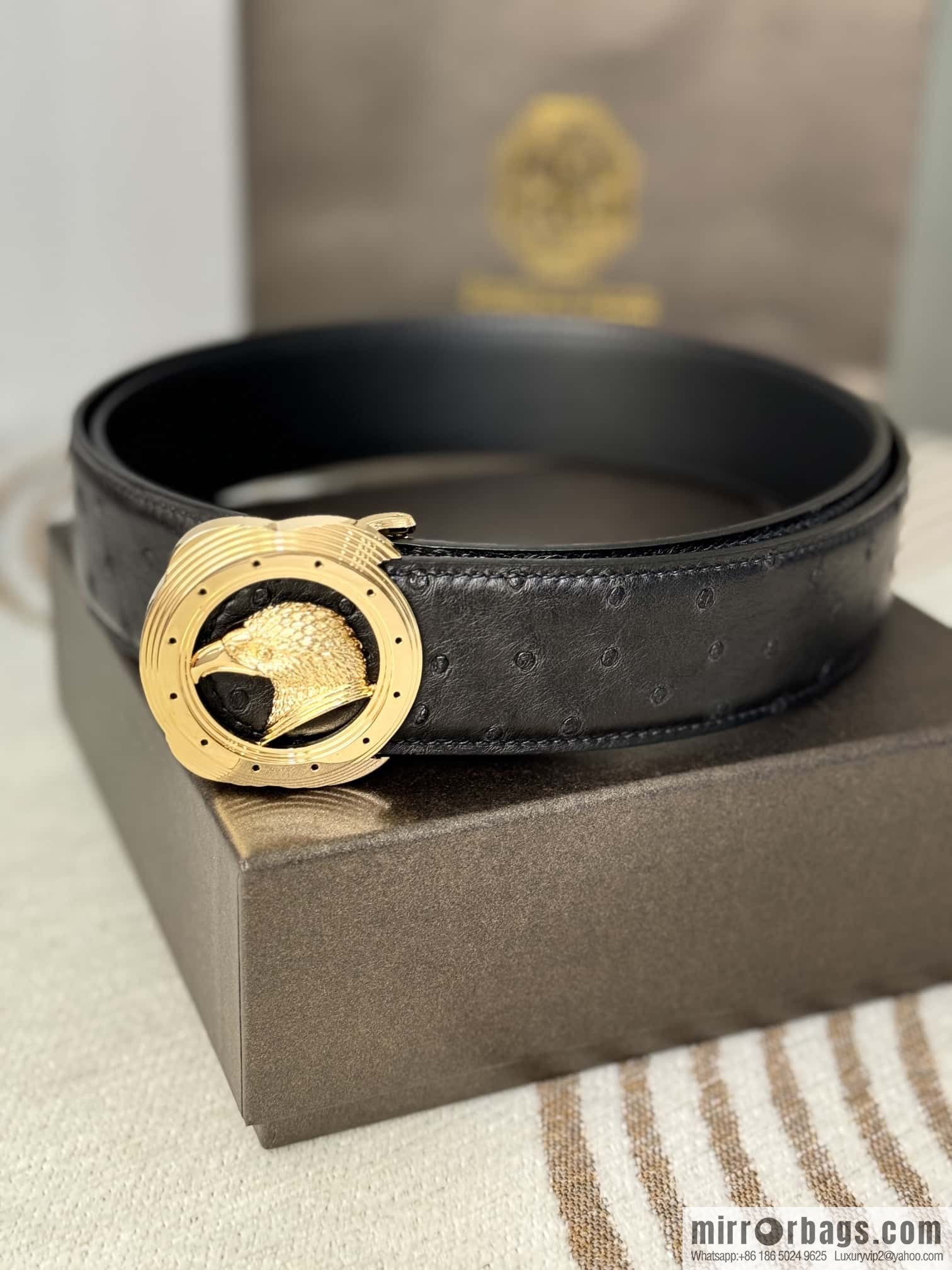 Stefano Ricci, South African ostrich leather belt