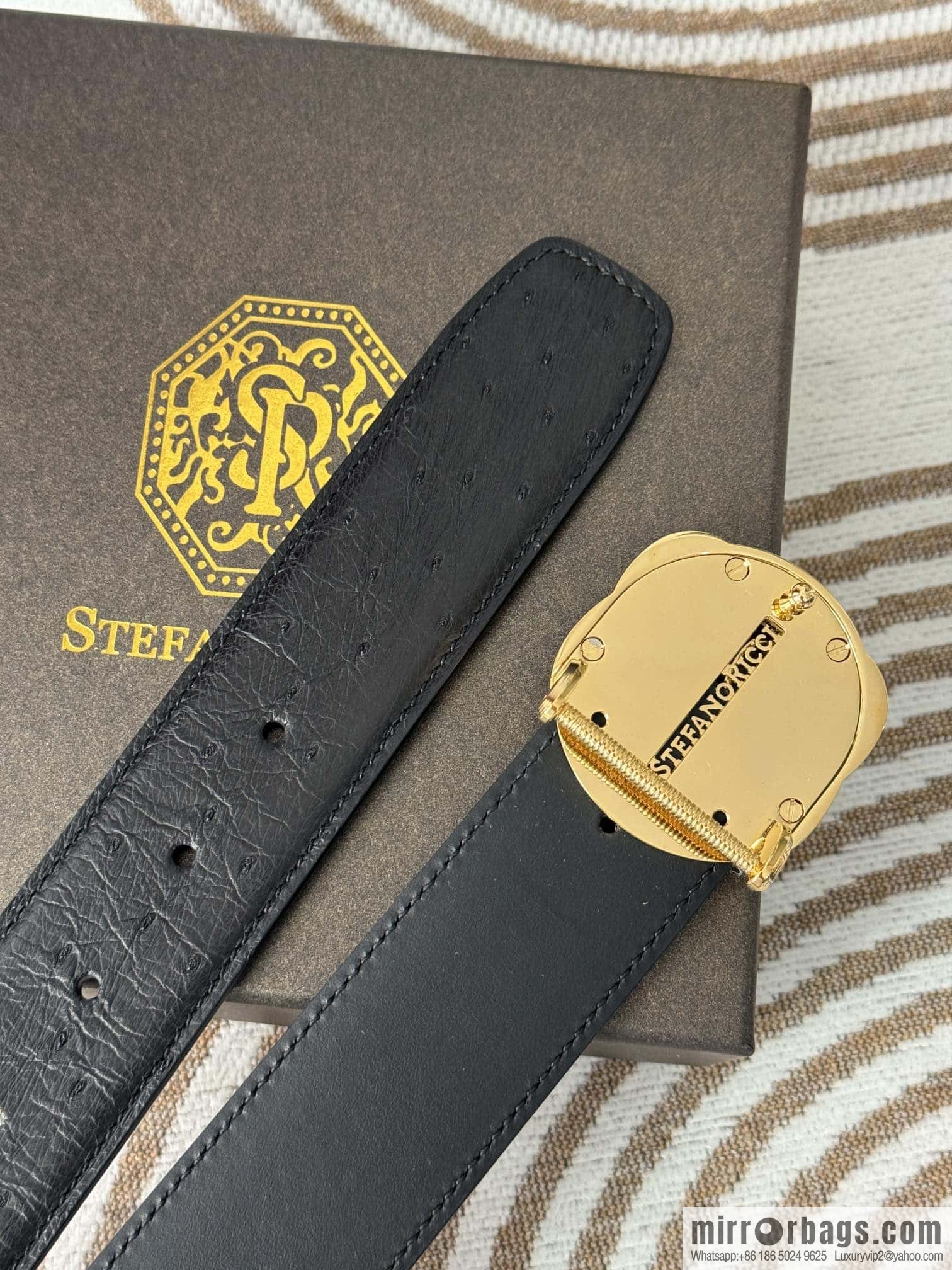 Stefano Ricci, South African ostrich leather belt