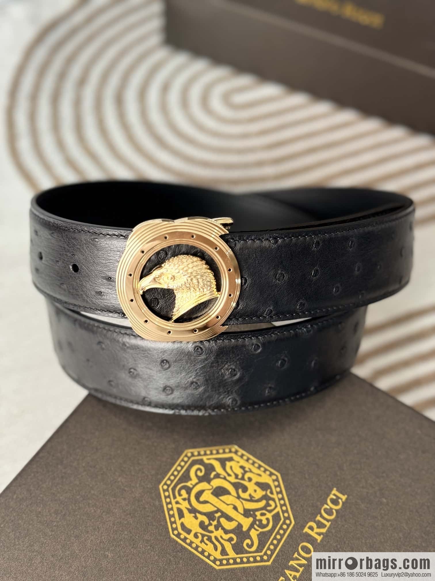 Stefano Ricci, South African ostrich leather belt
