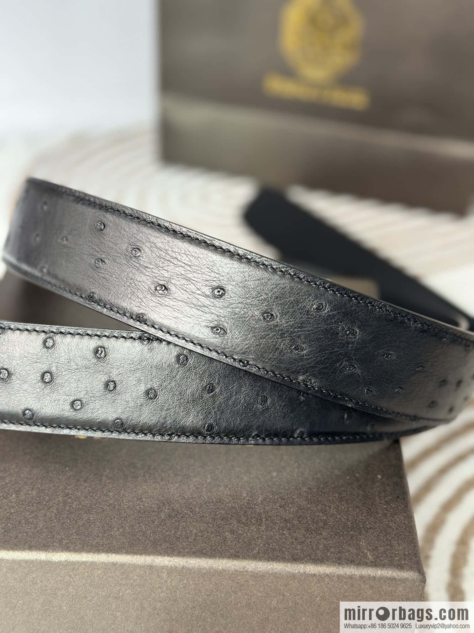 Stefano Ricci, South African ostrich leather belt