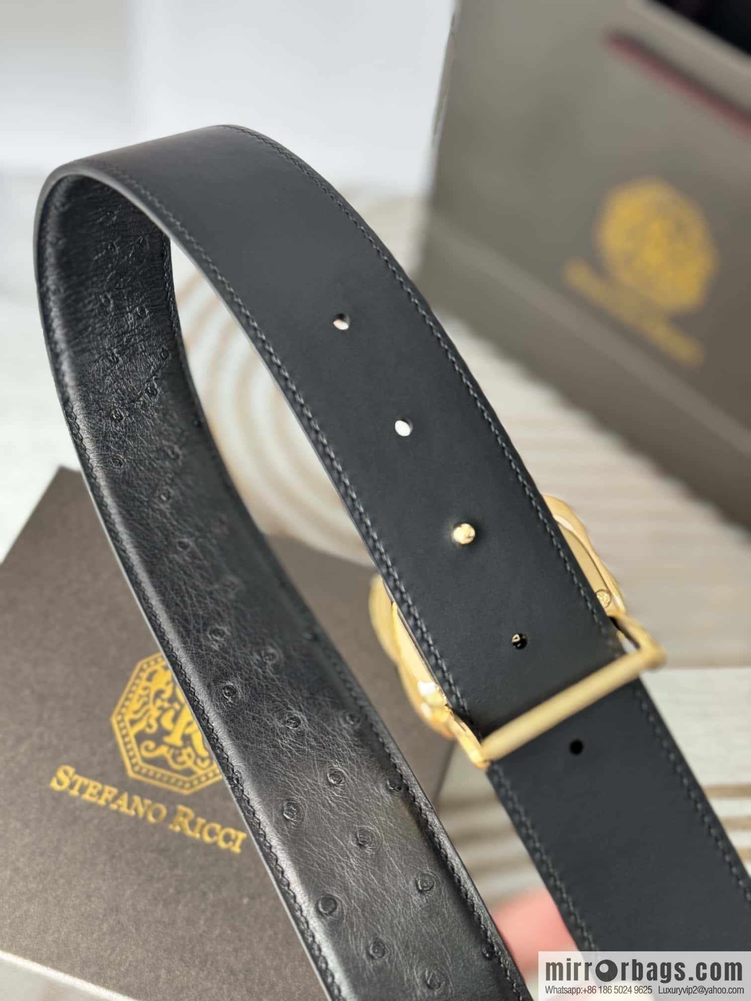 Stefano Ricci, South African ostrich leather belt