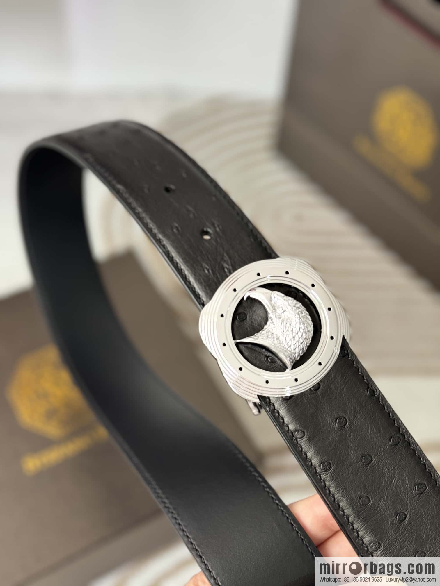 Stefano Ricci, South African ostrich leather belt