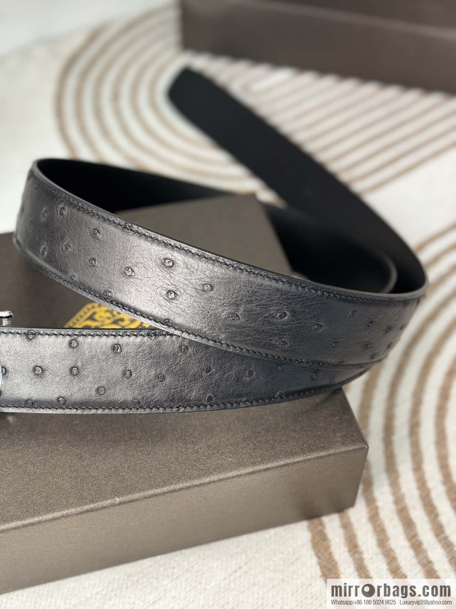 Stefano Ricci, South African ostrich leather belt