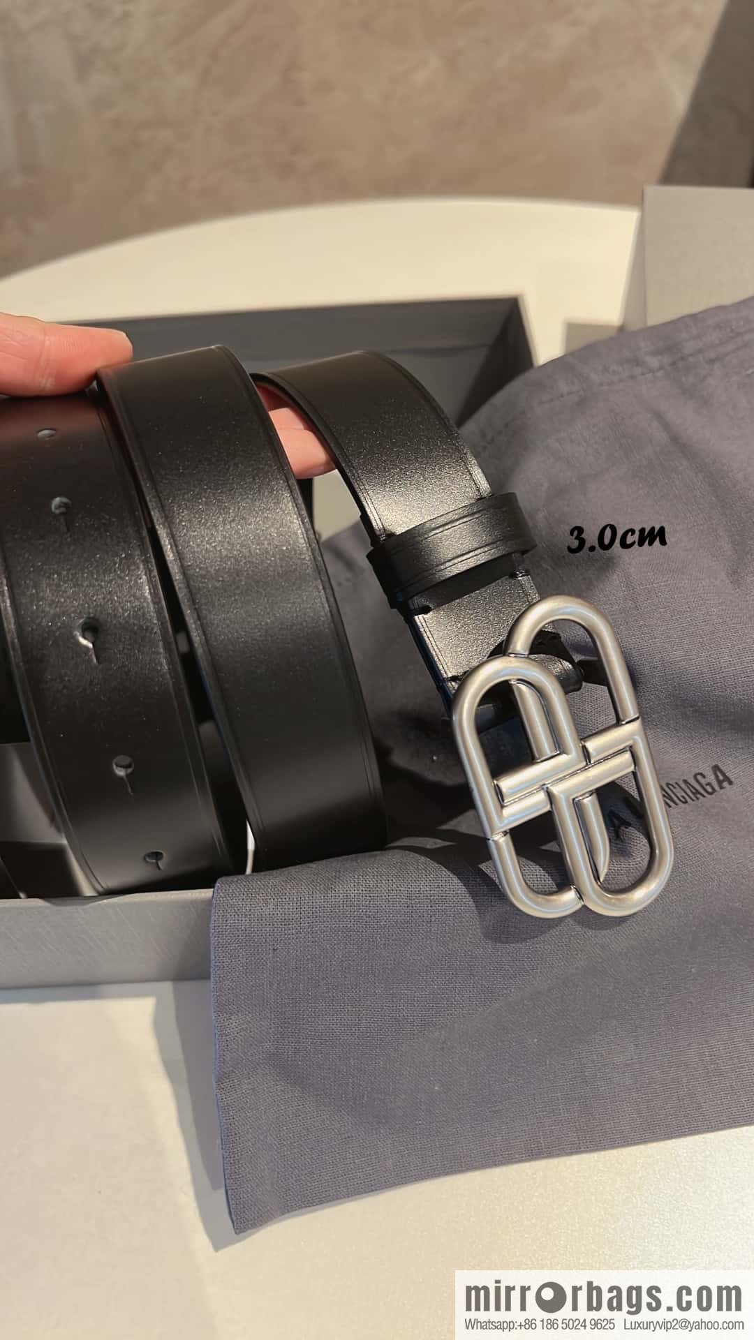 Balenciaga Balenciaga 3.0cm Lock BB Belt