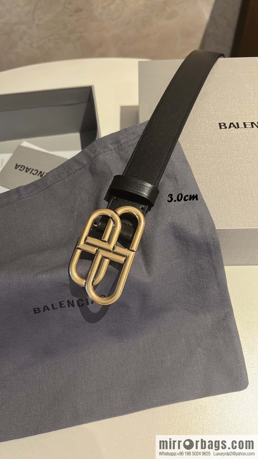Balenciaga Balenciaga 3.0cm Lock BB Belt