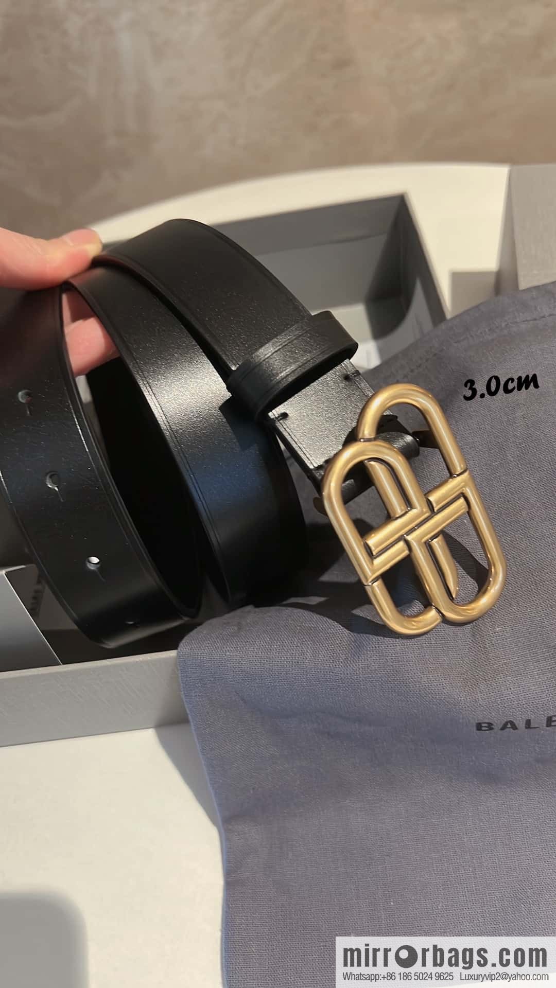 Balenciaga Balenciaga 3.0cm Lock BB Belt