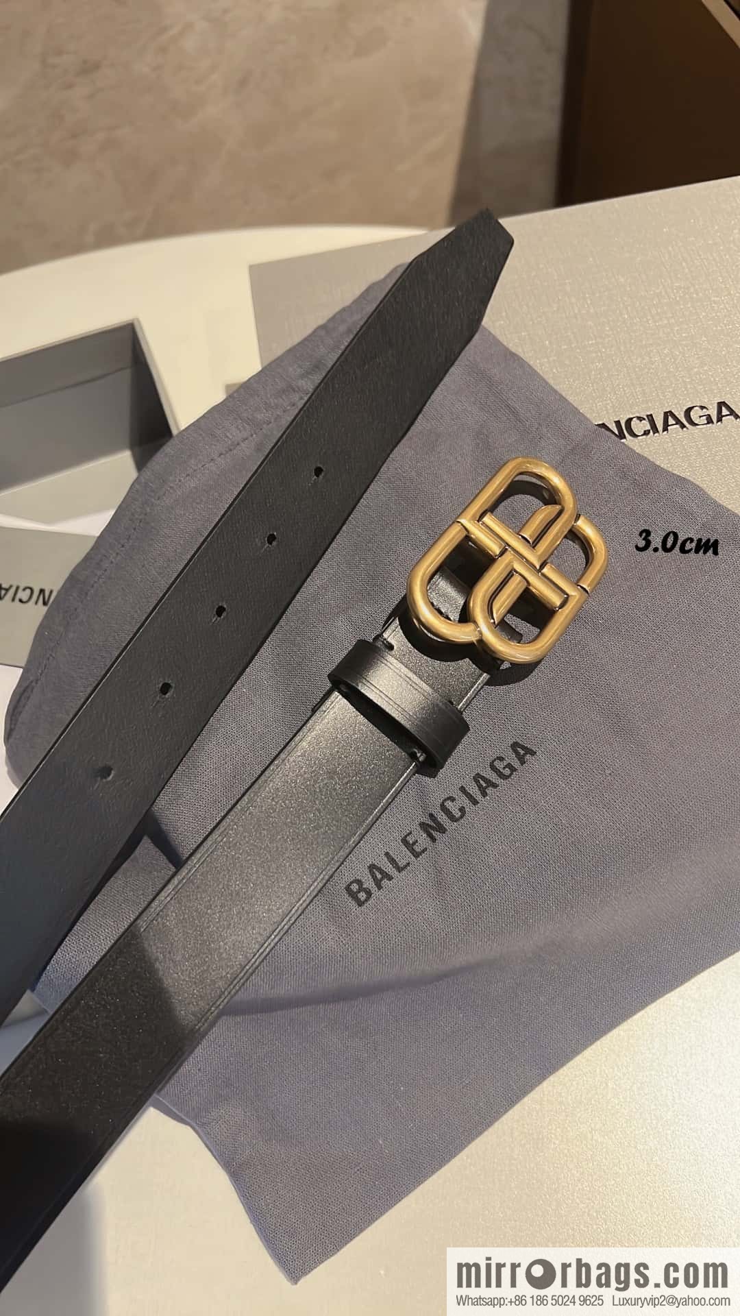 Balenciaga Balenciaga 3.0cm Lock BB Belt