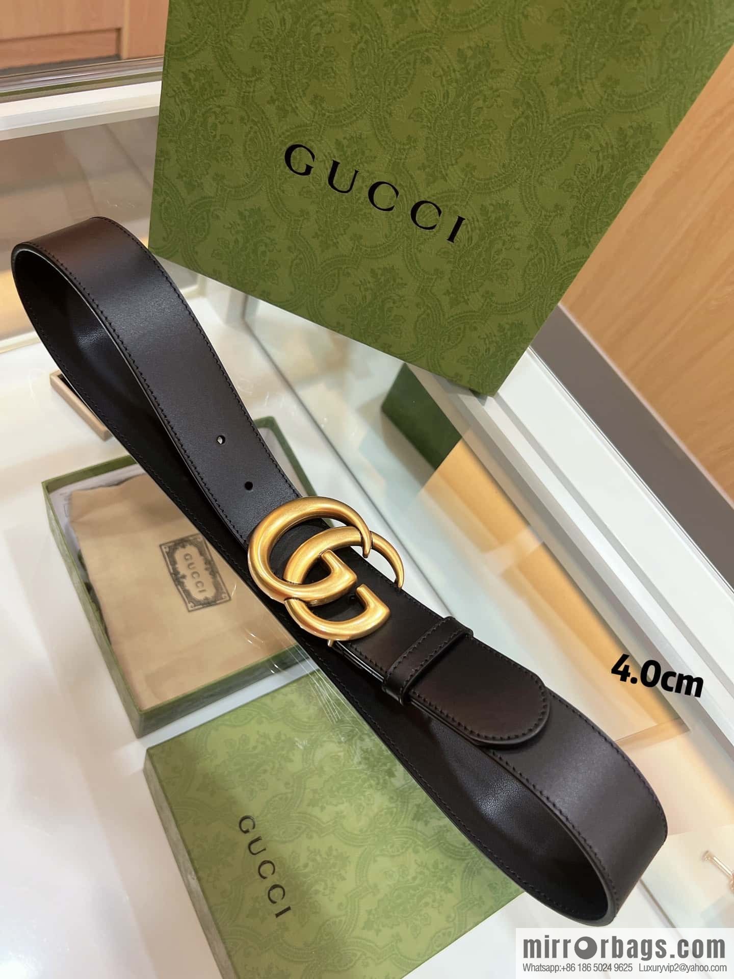 Gucci Gucci, double-sided selection of first-layer cowhide GG belt