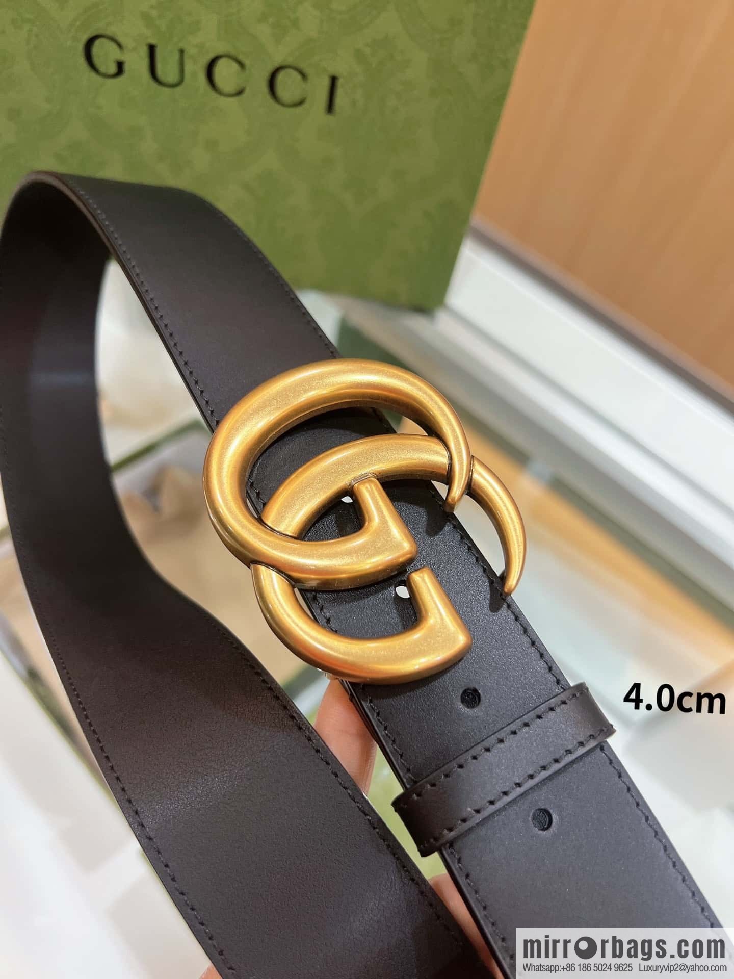Gucci Gucci, double-sided selection of first-layer cowhide GG belt