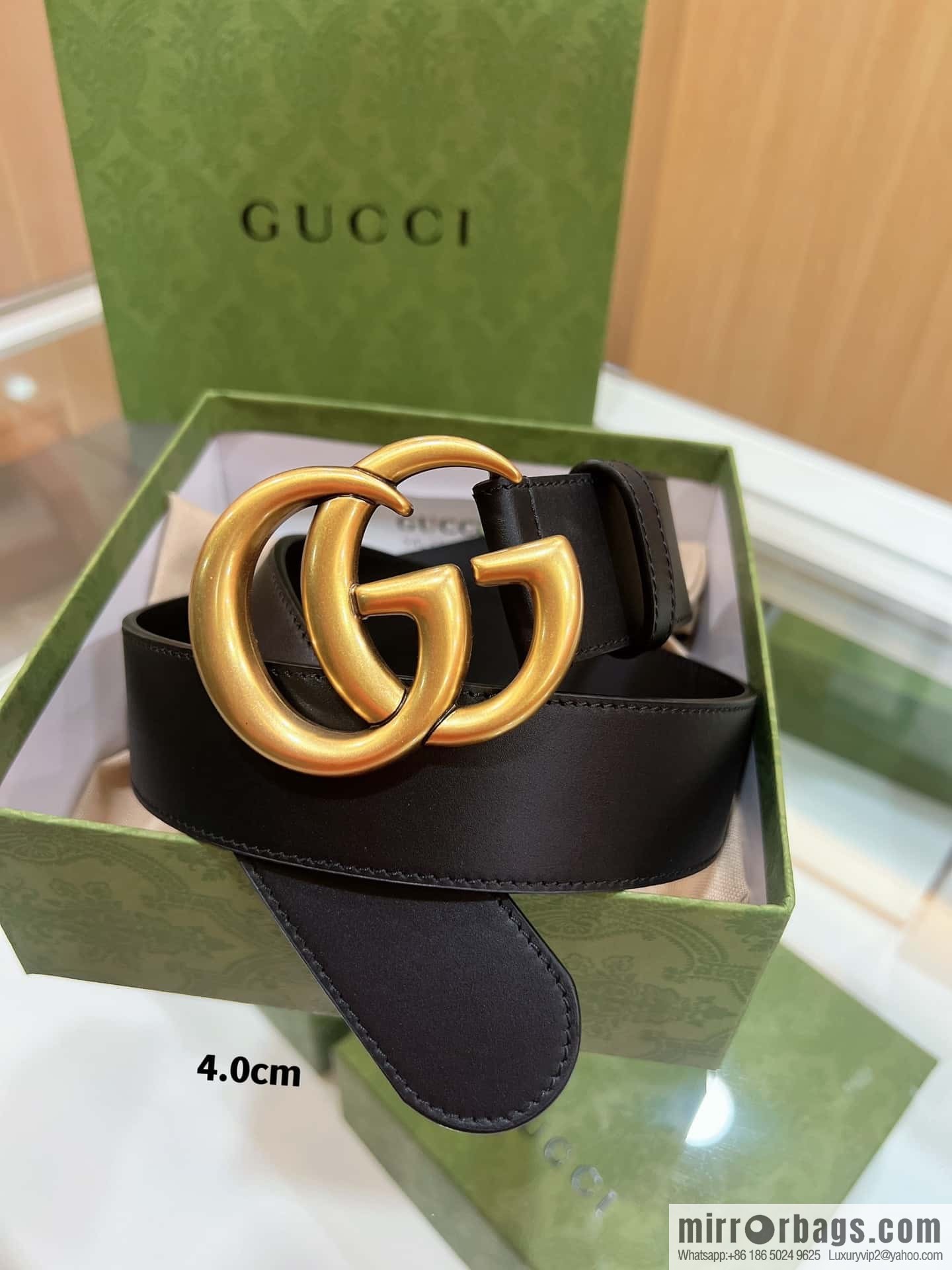 Gucci Gucci, double-sided selection of first-layer cowhide GG belt
