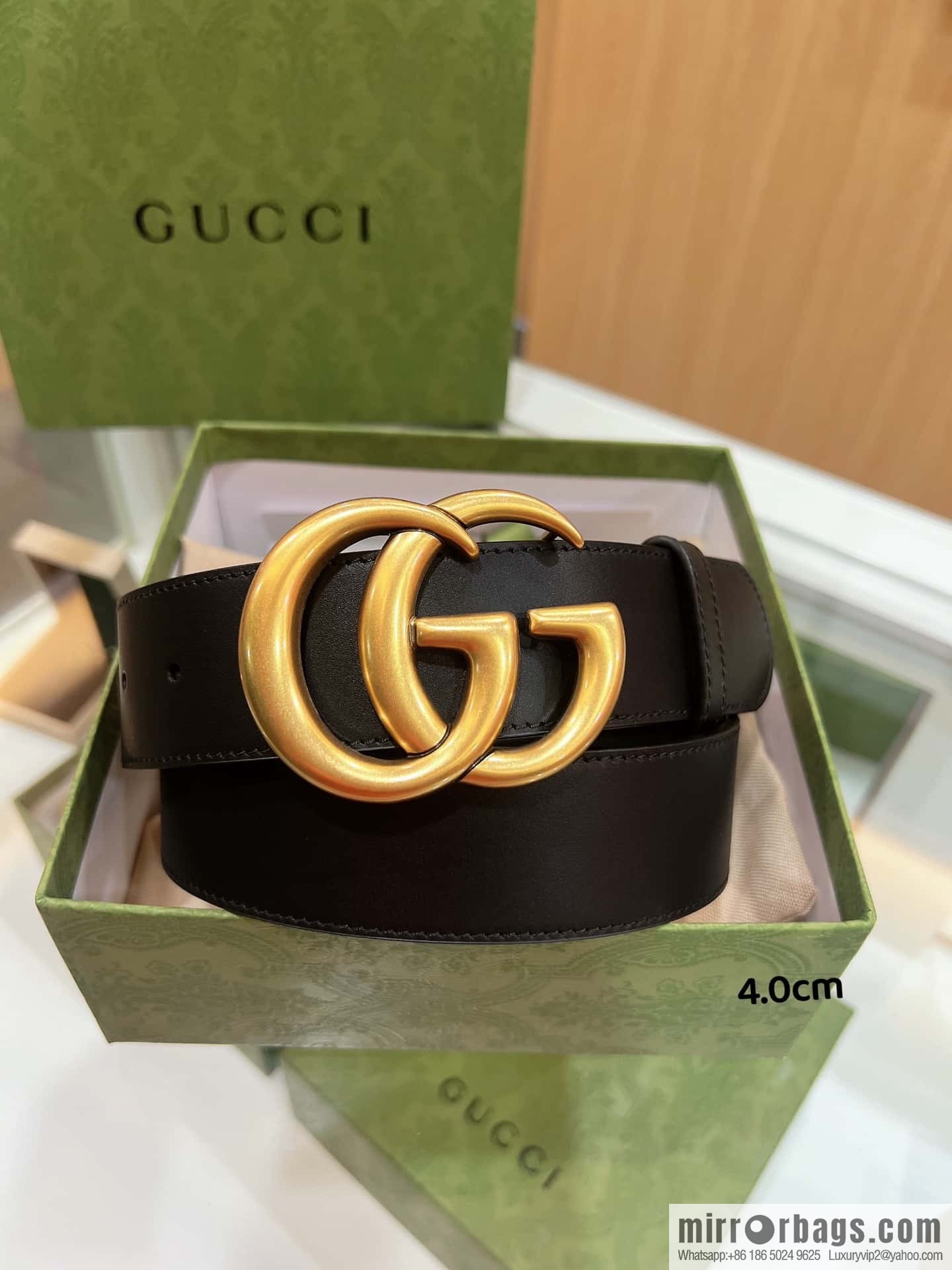 Gucci Gucci, double-sided selection of first-layer cowhide GG belt