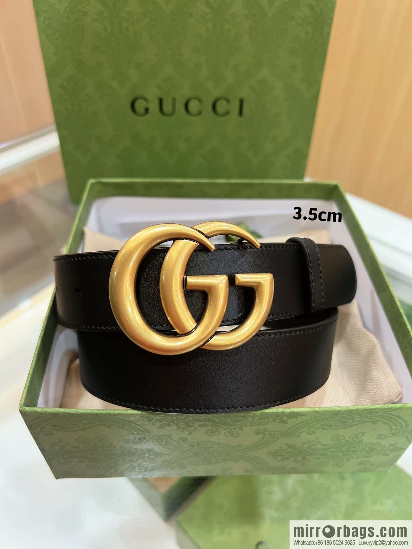 Gucci Gucci, double-sided selection of first-layer cowhide GG belt