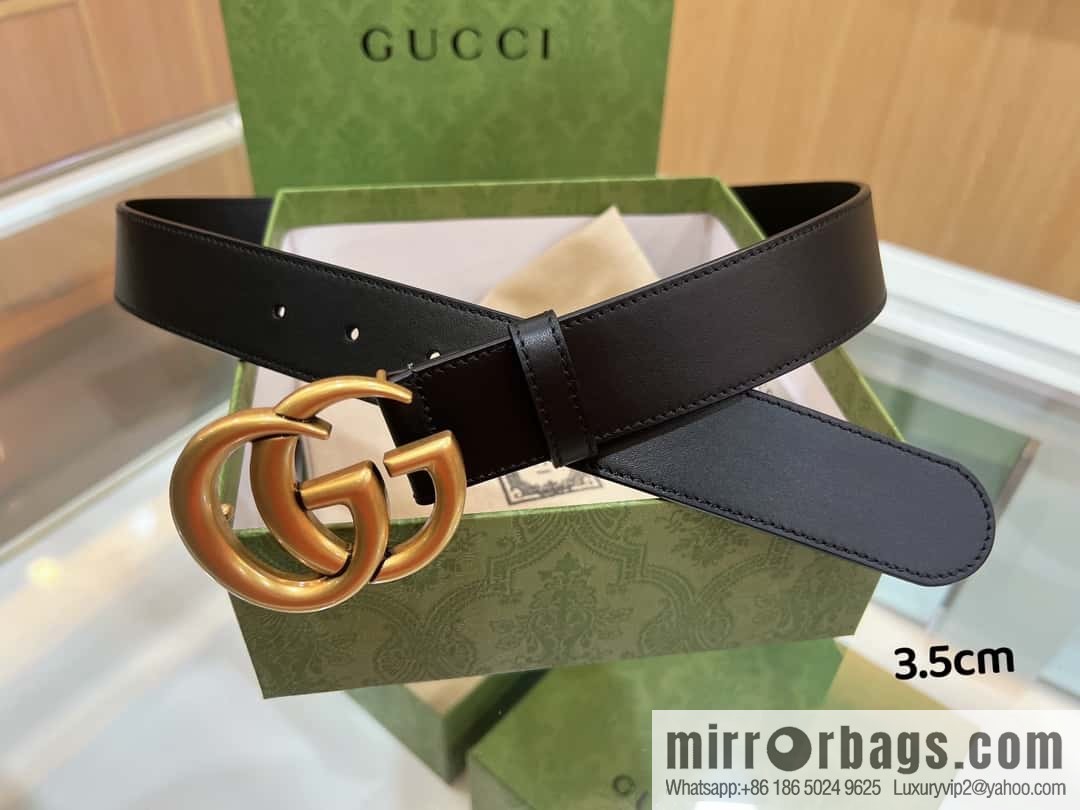 Gucci Gucci, double-sided selection of first-layer cowhide GG belt