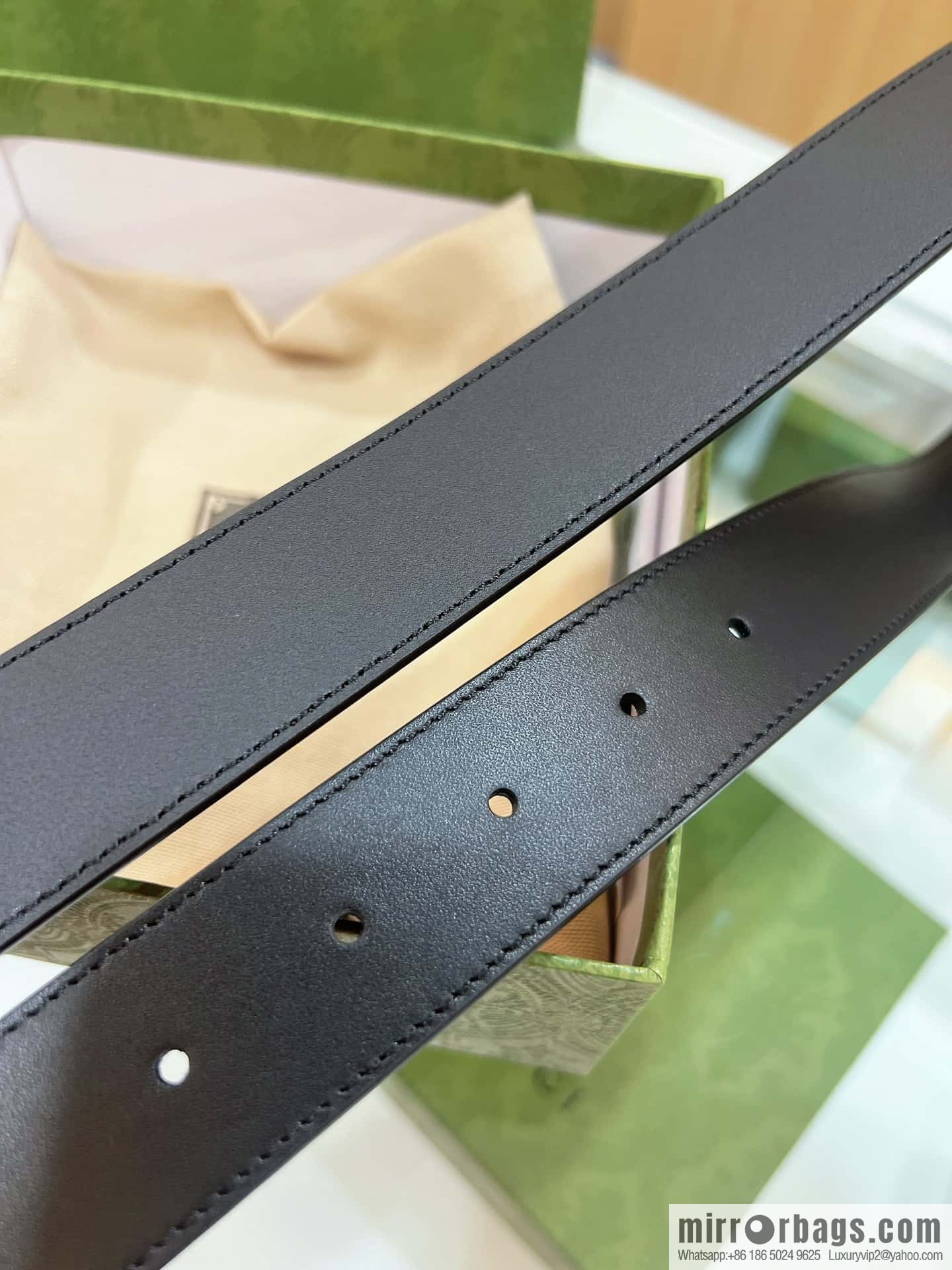 Gucci Gucci, double-sided selection of first-layer cowhide GG belt