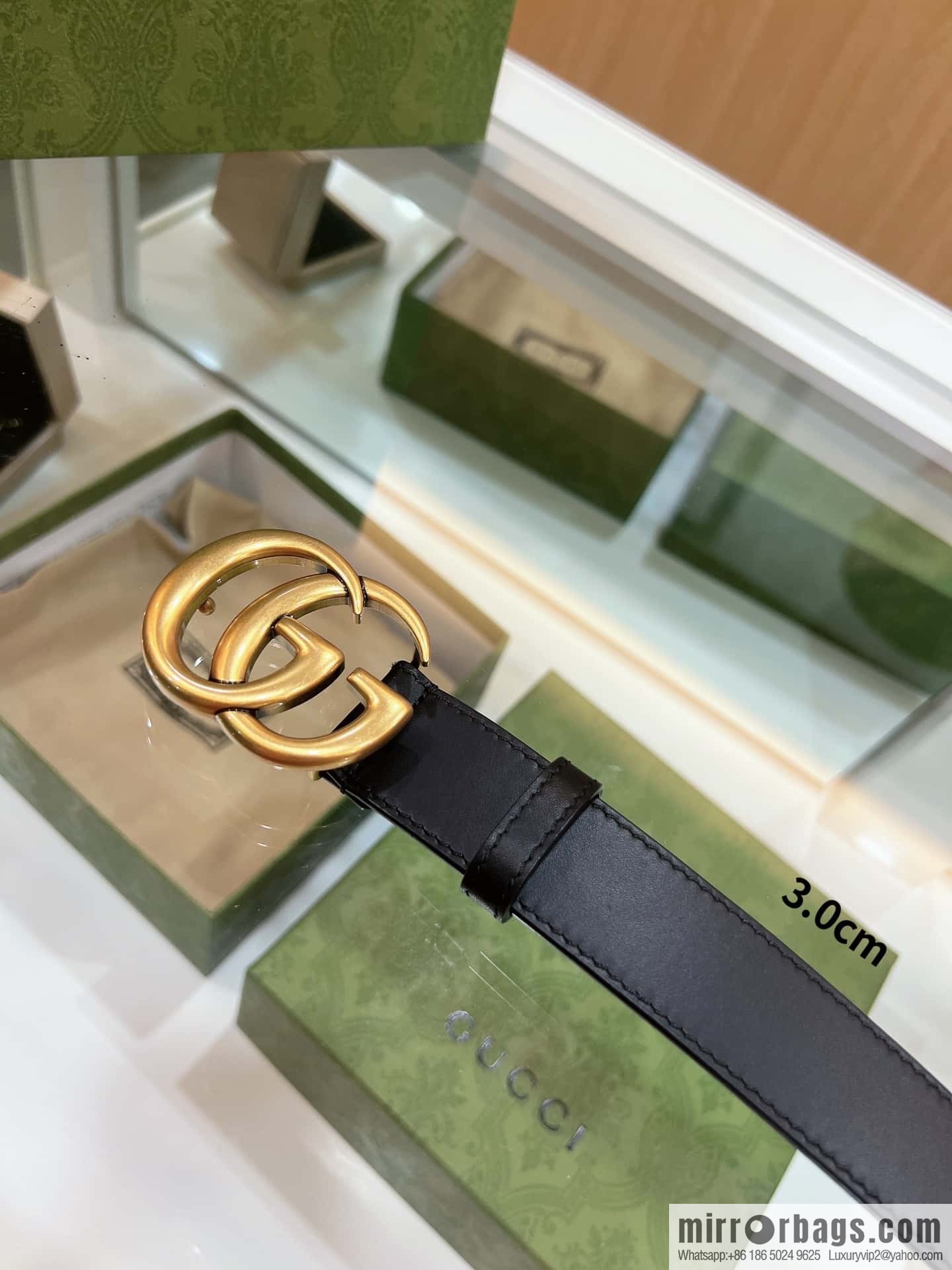 Gucci Gucci, double-sided selection of first-layer cowhide GG belt