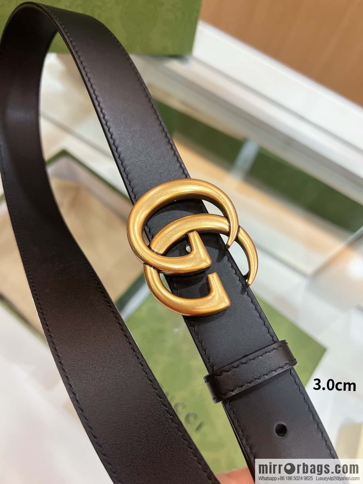 Gucci Gucci, double-sided selection of first-layer cowhide GG belt