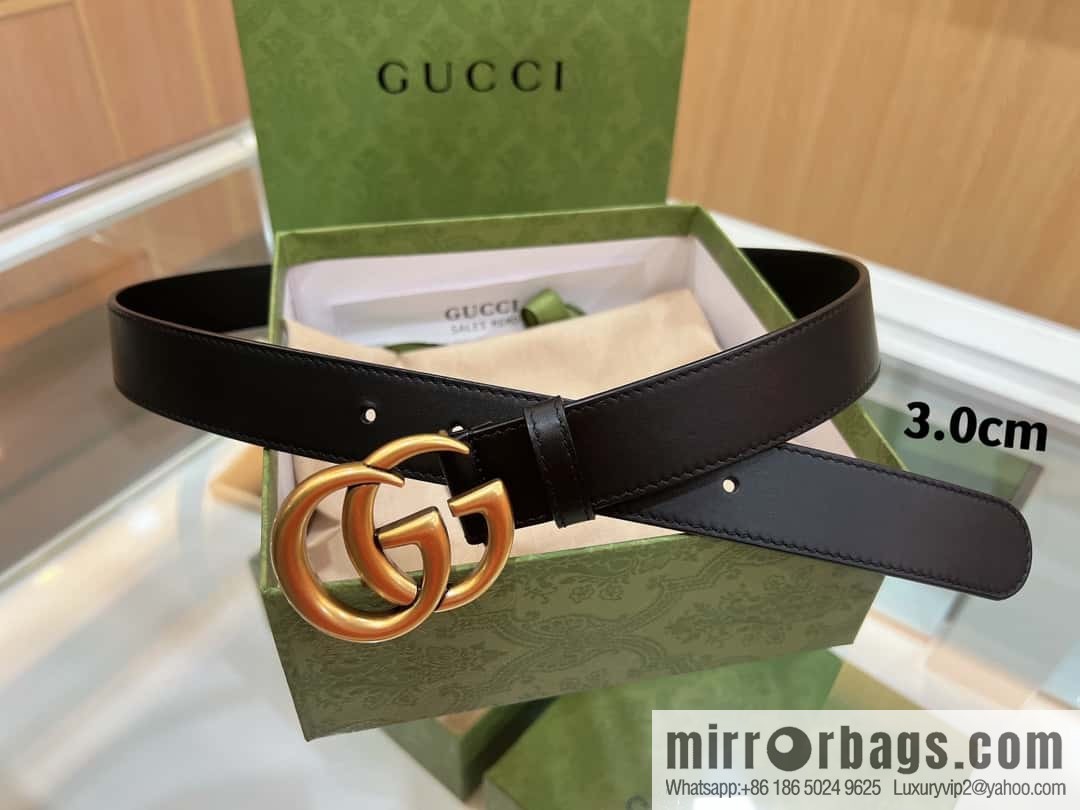 Gucci Gucci, double-sided selection of first-layer cowhide GG belt