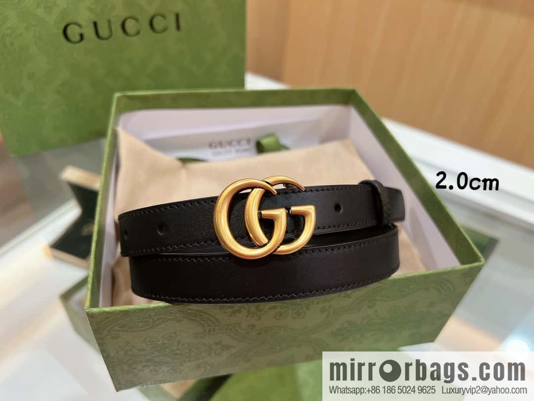 Gucci Gucci, double-sided selection of first-layer cowhide GG belt