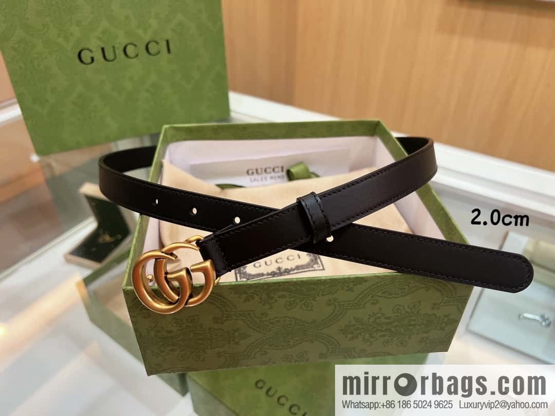 Gucci Gucci, double-sided selection of first-layer cowhide GG belt