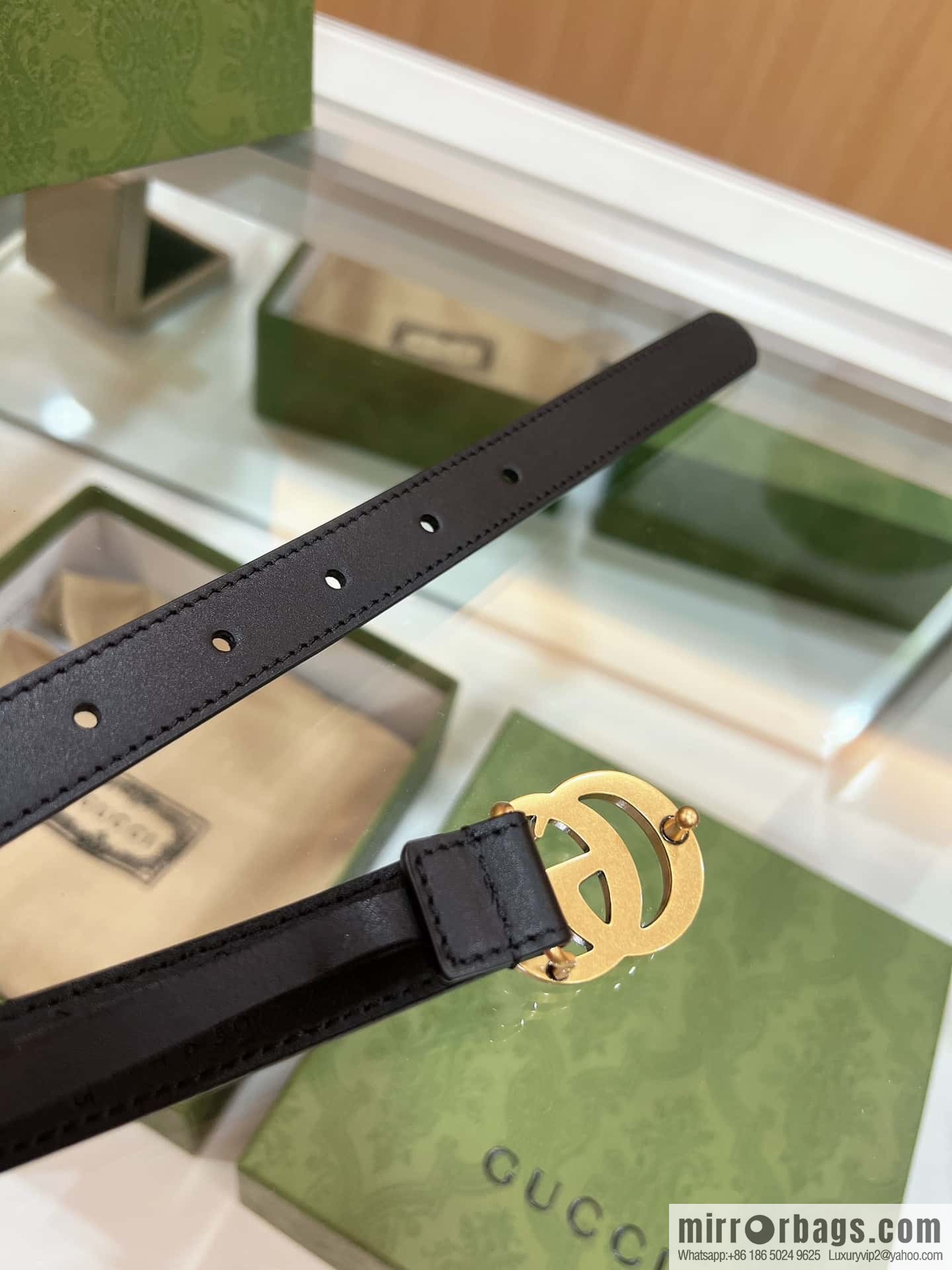 Gucci Gucci, double-sided selection of first-layer cowhide GG belt