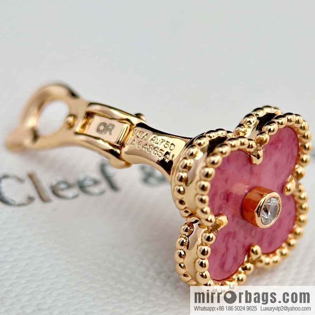 ❗️New ❗️ ☀️ Van Cleef & Arpels Natural Rose Graystone Earrings