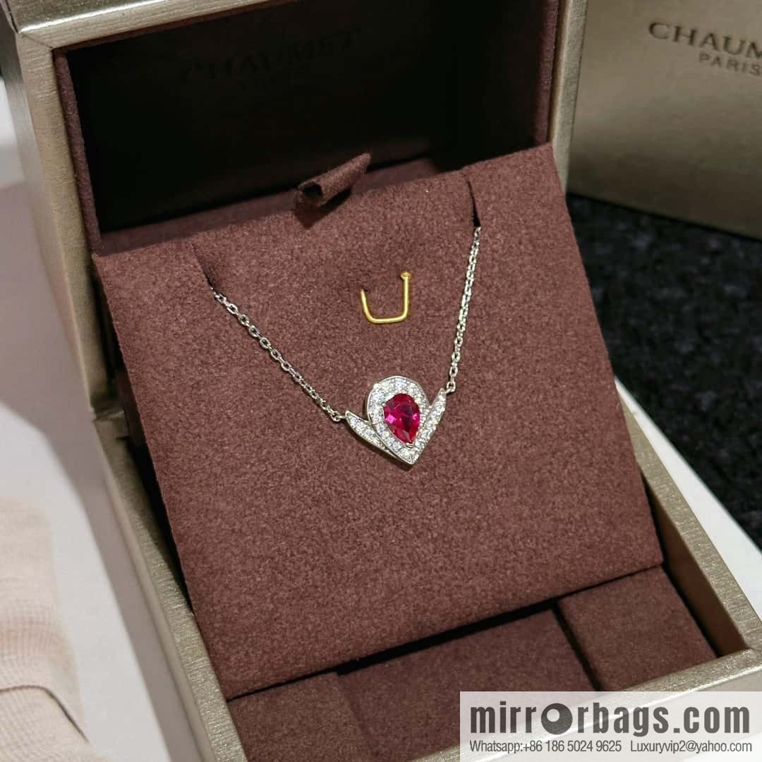 ❗️New ❗️ ☀️ CHAUMET JOS ÉPHINE AIGRETTE Queen Josephine series egret pink diamond water drop necklace ☀️