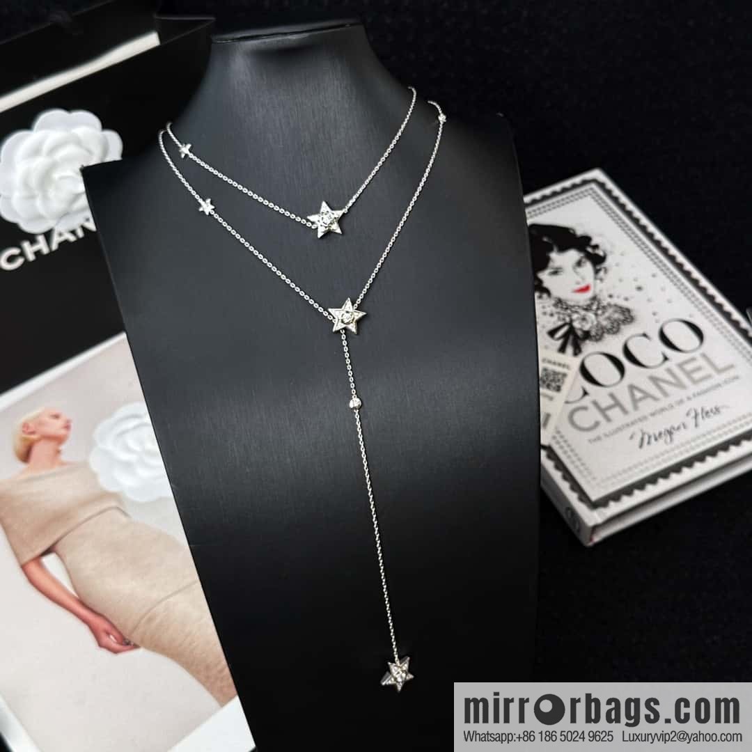 ❗️New ❗️☀️ New ☑️ Chanel pentagram double c necklace sweater chain ☀️