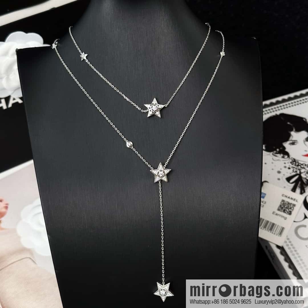 ❗️New ❗️☀️ New ☑️ Chanel pentagram double c necklace sweater chain ☀️