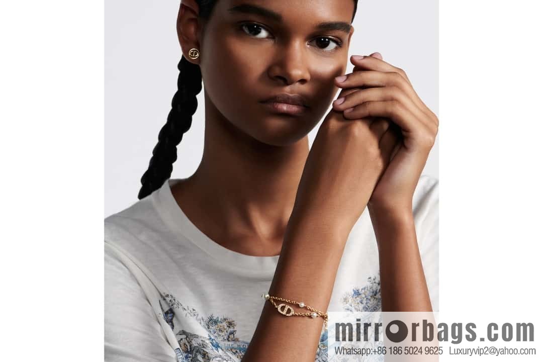 New ☑️ DIOR Dior Pearl CD Bracelet Necklace