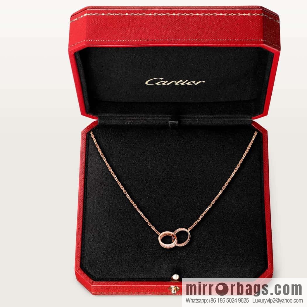 ❗New ❗ ☀ Cartier Cartier LOVE series, double ring necklace with diamonds ☀