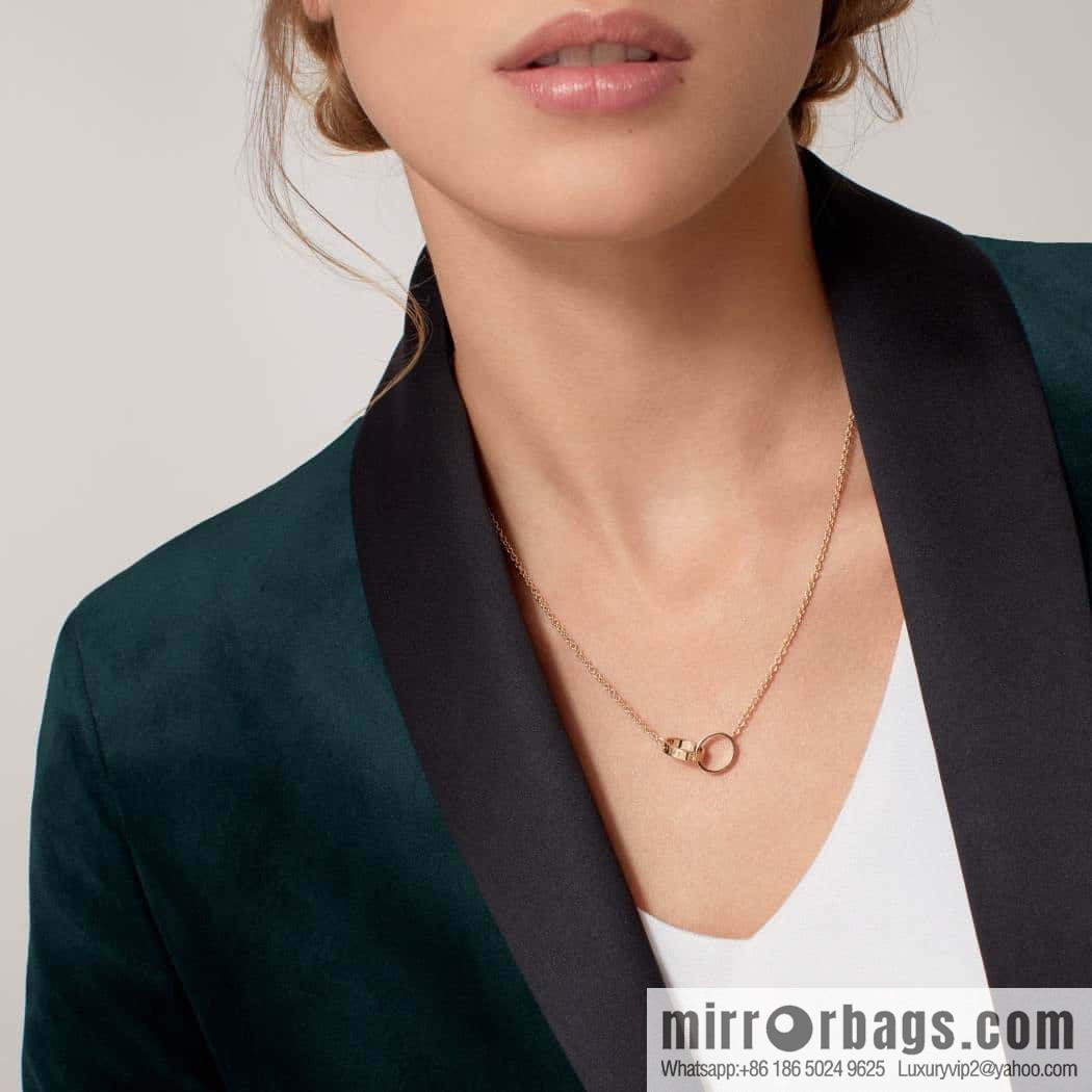 ❗New ❗ ☀ Cartier Cartier LOVE series, glossy double ring necklace ☀