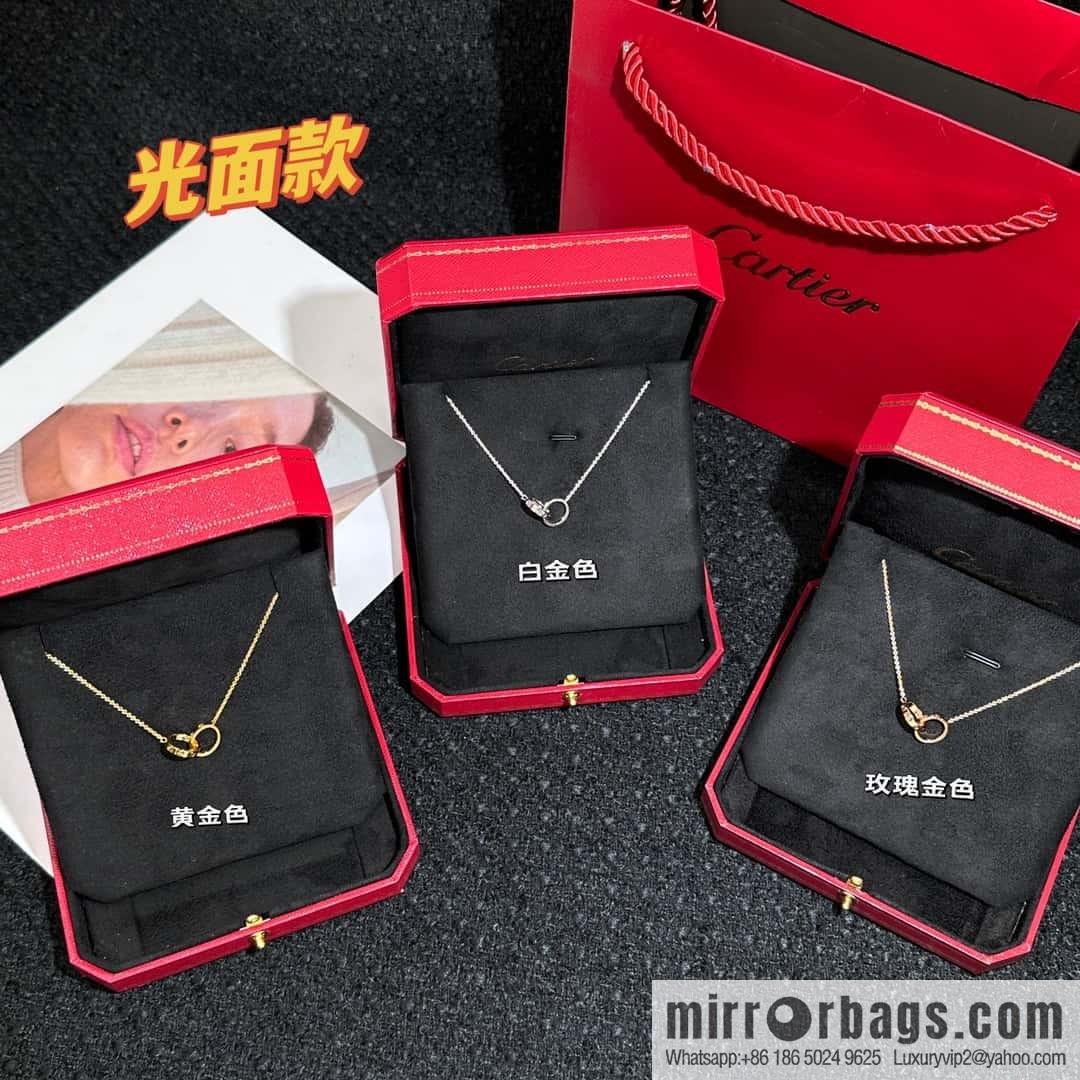 ❗New ❗ ☀ Cartier Cartier LOVE series, glossy double ring necklace ☀