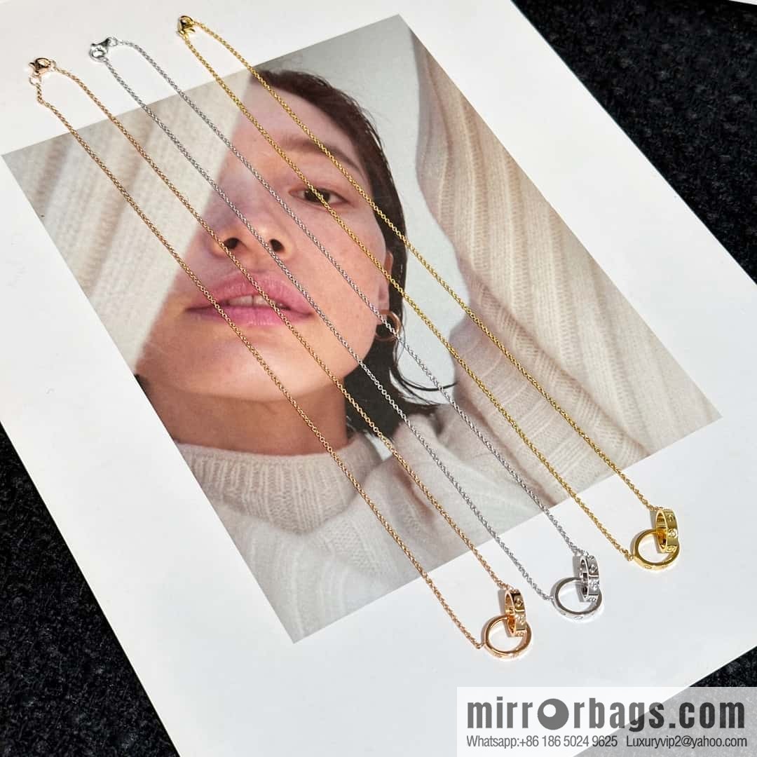 ❗New ❗ ☀ Cartier Cartier LOVE series, glossy double ring necklace ☀