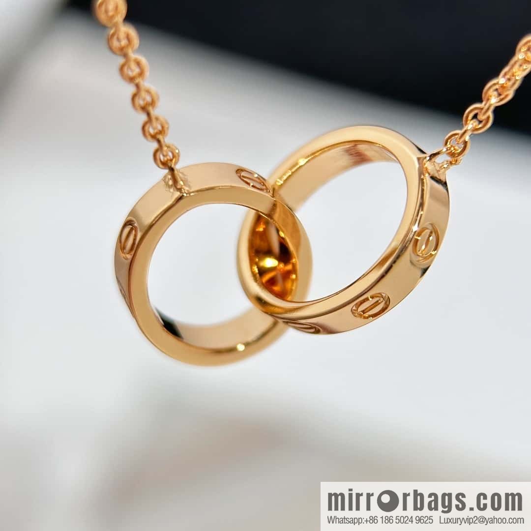 ❗New ❗ ☀ Cartier Cartier LOVE series, glossy double ring necklace ☀